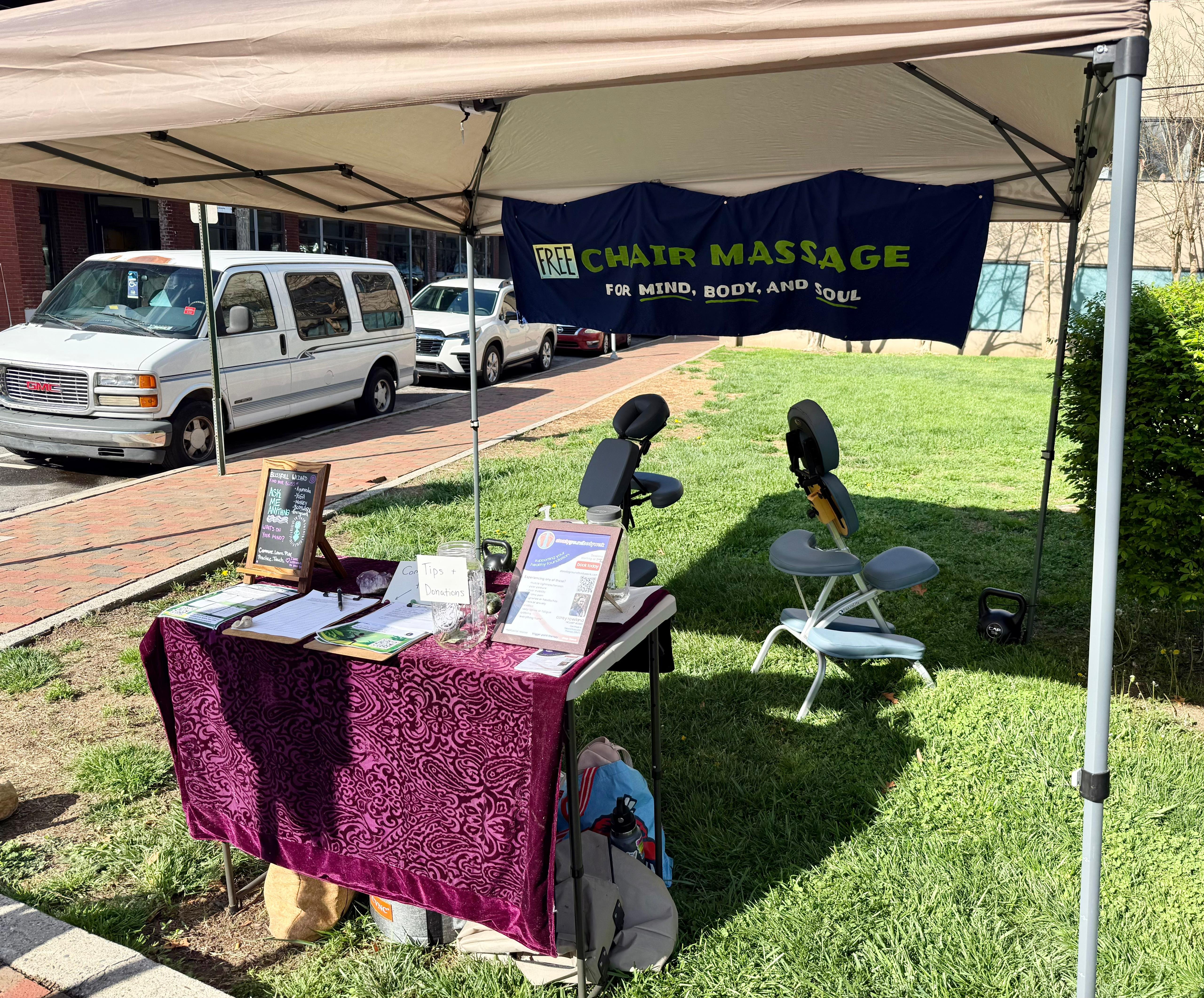 our 1st chair massage event!